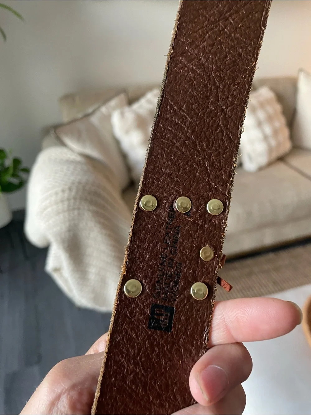 Louis Vuitton Brown and Gold Leather Cuff Bracelet with Signature Zipper Pull